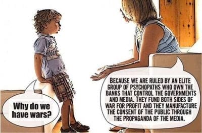 A cartoon of a woman engaging in a conversation with a child, promoting free thinking.